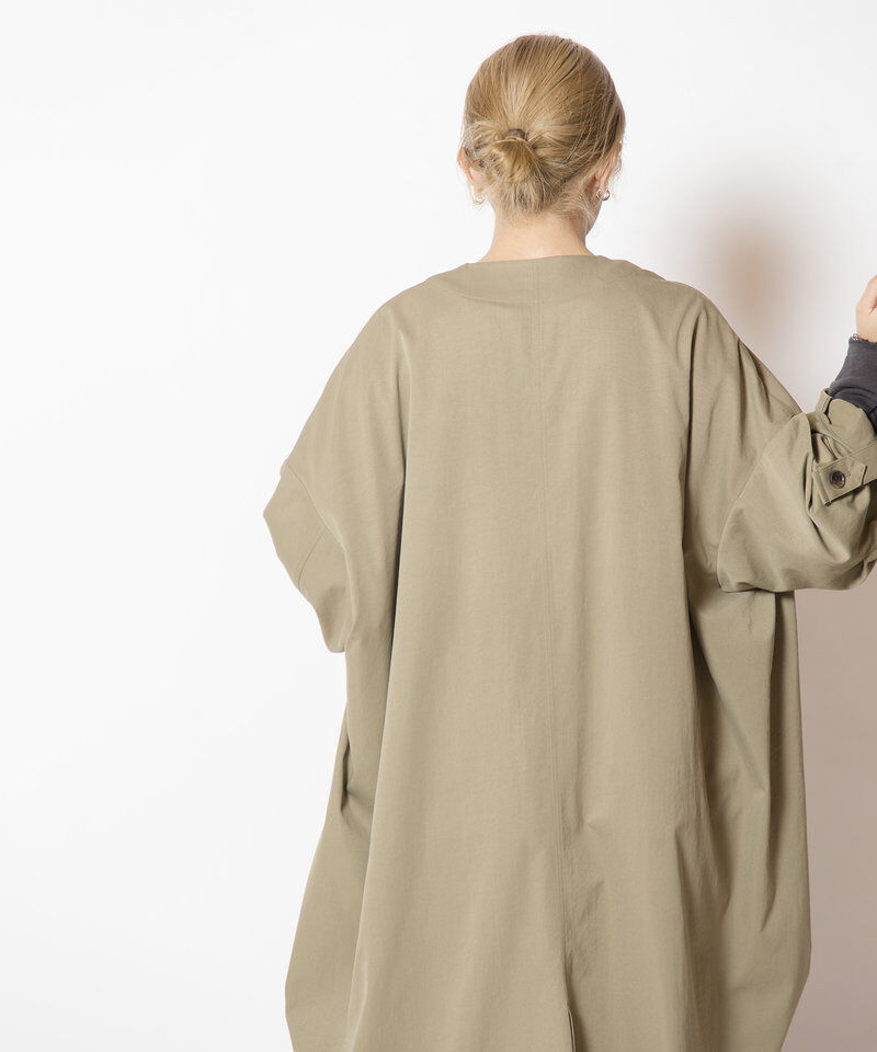  「ダブルブレストビッグコート」|ノーカラーコート|