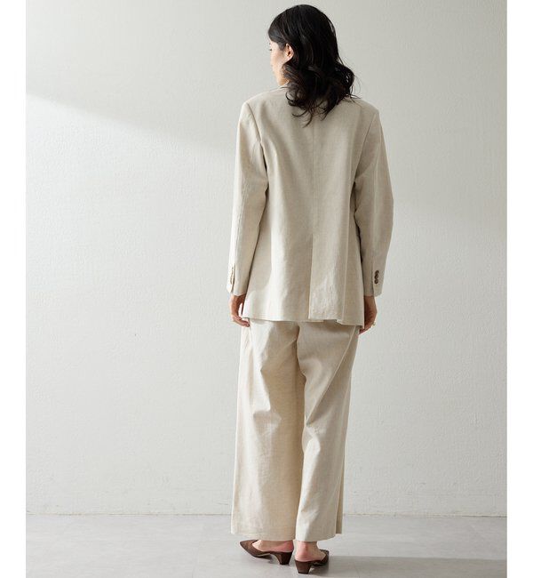 THE PAUSE「【THE PAUSE】コットンリネンダブルジャケット」|テーラードジャケット|