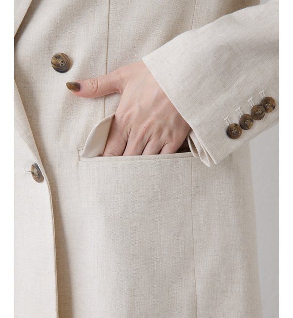 THE PAUSE「【THE PAUSE】コットンリネンダブルジャケット」|テーラードジャケット|