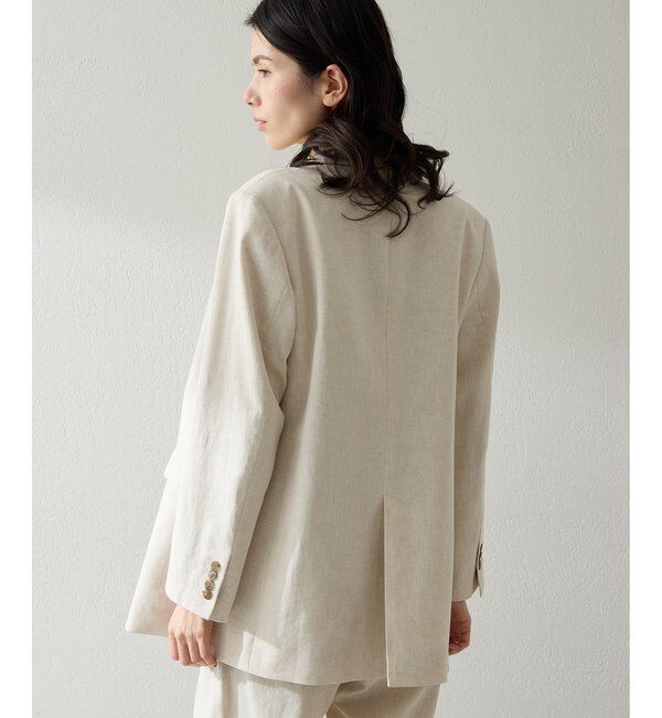THE PAUSE「【THE PAUSE】コットンリネンダブルジャケット」|テーラードジャケット|