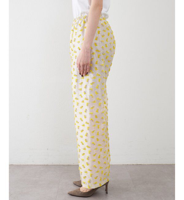 THE PAUSE「【THE PAUSE】フラワージャガードパンツ」|チノ|