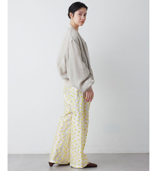 THE PAUSE「【THE PAUSE】フラワージャガードパンツ」|チノ|