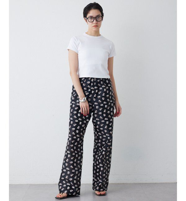 THE PAUSE「【THE PAUSE】フラワージャガードパンツ」|チノ|