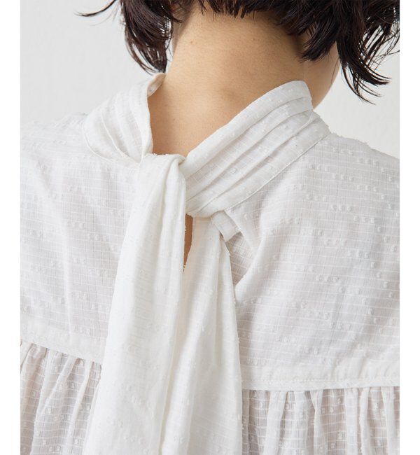  「コットンギャザー切替ブラウス」|シャツ・ブラウス|
