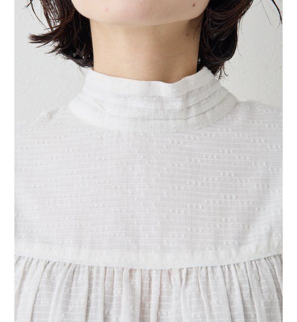  「コットンギャザー切替ブラウス」|シャツ・ブラウス|