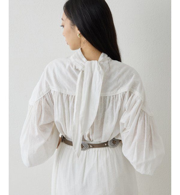  「コットンギャザー切替ブラウス」|シャツ・ブラウス|