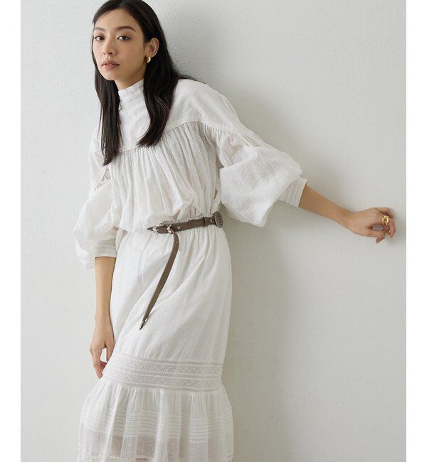  「コットンギャザー切替ブラウス」|シャツ・ブラウス|