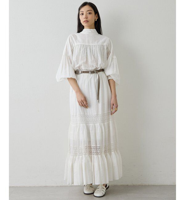  「コットンギャザー切替ブラウス」|シャツ・ブラウス|