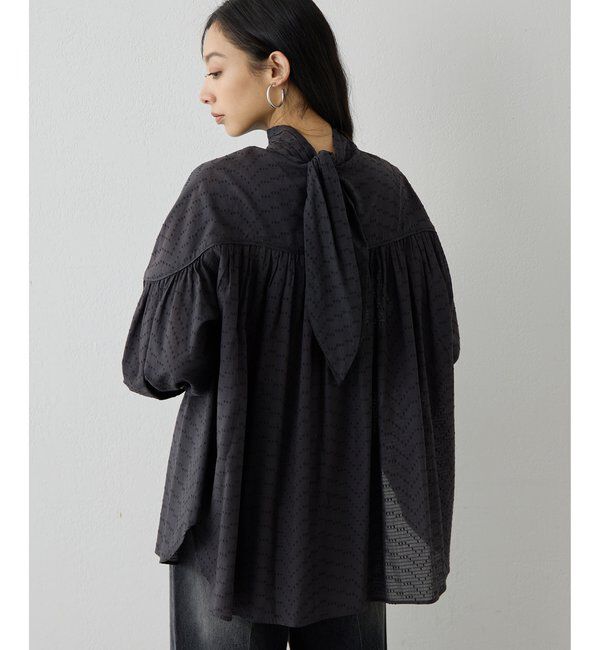  「コットンギャザー切替ブラウス」|シャツ・ブラウス|