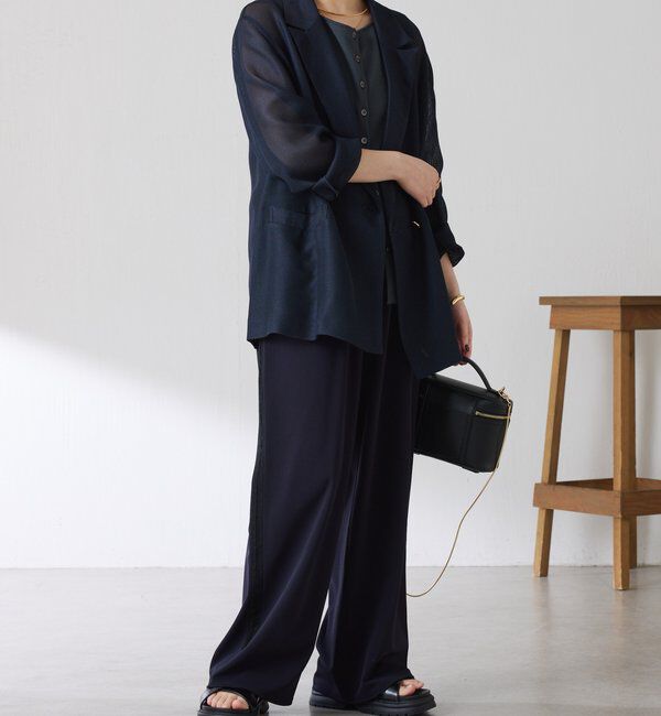  「【接触冷感/ストレッチ】イージースラックスパンツ」|チノ|