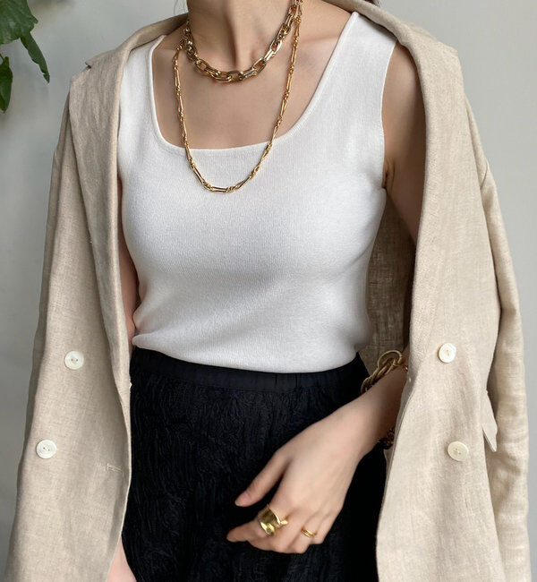  「スクエアニットタンク」|ニット・セーター|