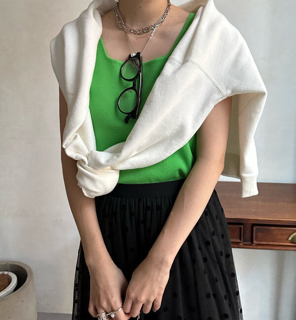  「スクエアニットタンク」|ニット・セーター|