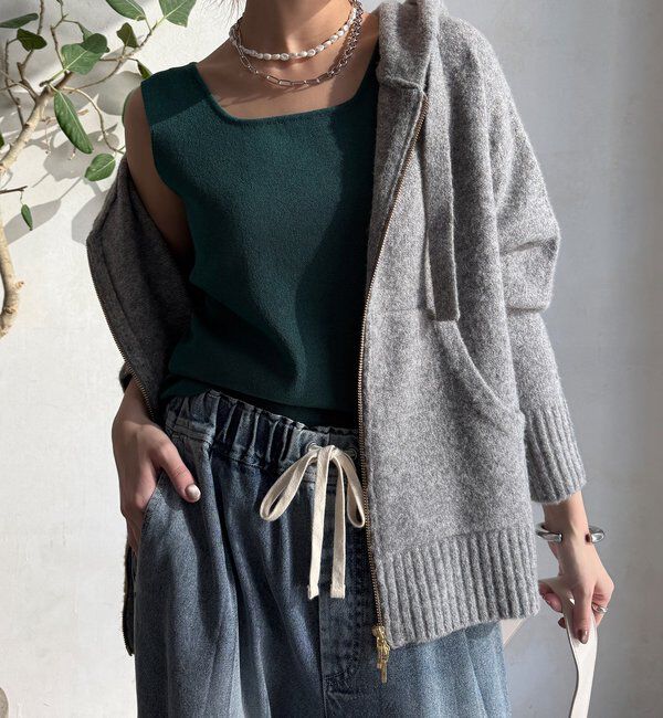  「スクエアニットタンク」|ニット・セーター|