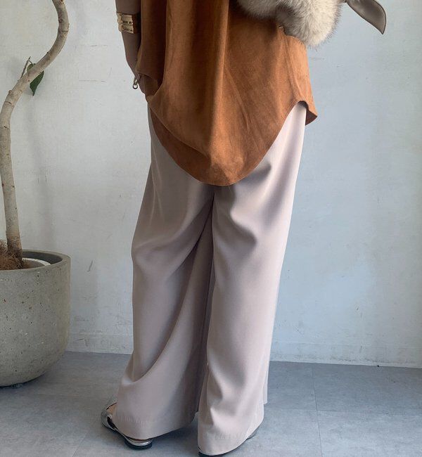  「【累計販売数3万枚突破/23色4サイズ展開！】タックワイドパンツ」|チノ|