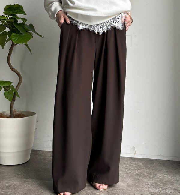  「【累計販売数3万枚突破/23色4サイズ展開！】タックワイドパンツ」|チノ|