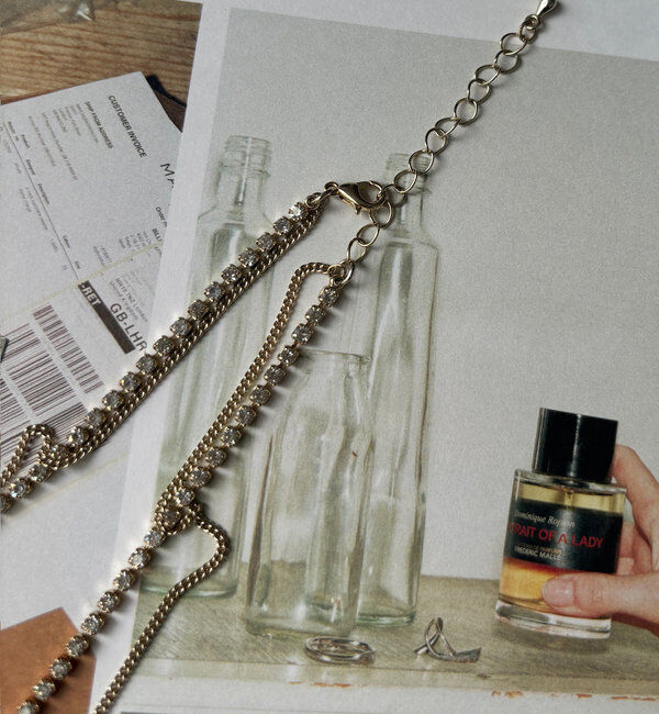  「ラインストーンコイン2連ネックレス」|ネックレス|