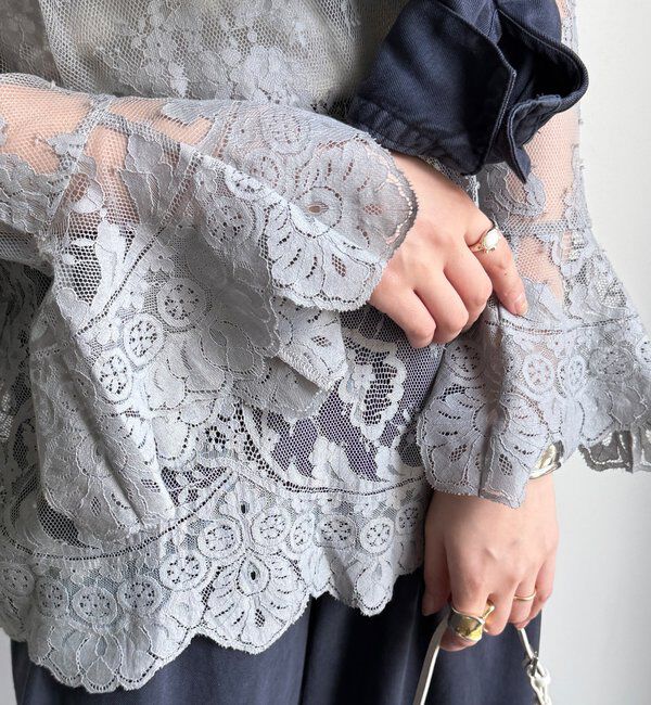  「レースフレアブラウス」|シャツ・ブラウス|