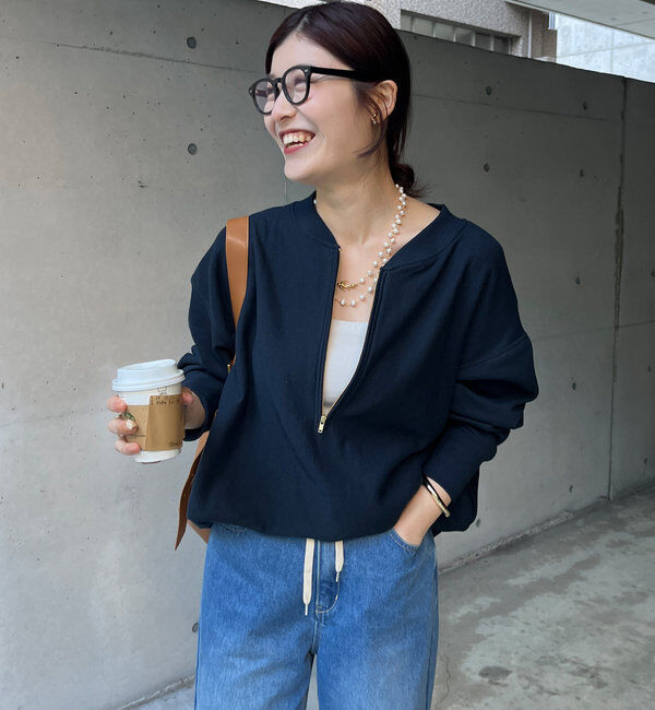  「【新色追加】【インフルエンサー OKOCHI企画】ハーフジップスウェット」|Tシャツ・カットソー|