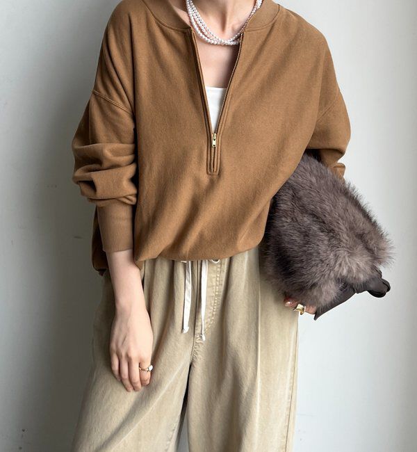  「【新色追加】【インフルエンサー OKOCHI企画】ハーフジップスウェット」|Tシャツ・カットソー|