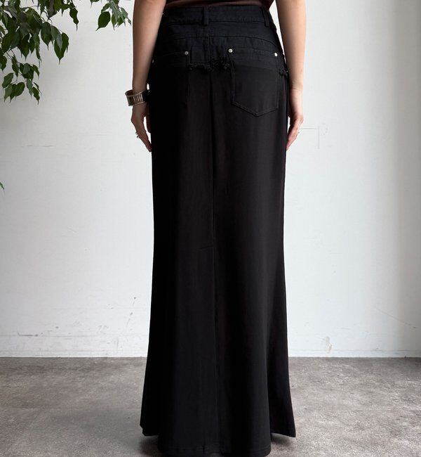  「【WEB限定】 ウエストデニム切替マーメイドスカート」|スカート|