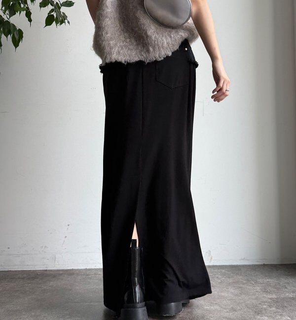  「【WEB限定】 ウエストデニム切替マーメイドスカート」|スカート|