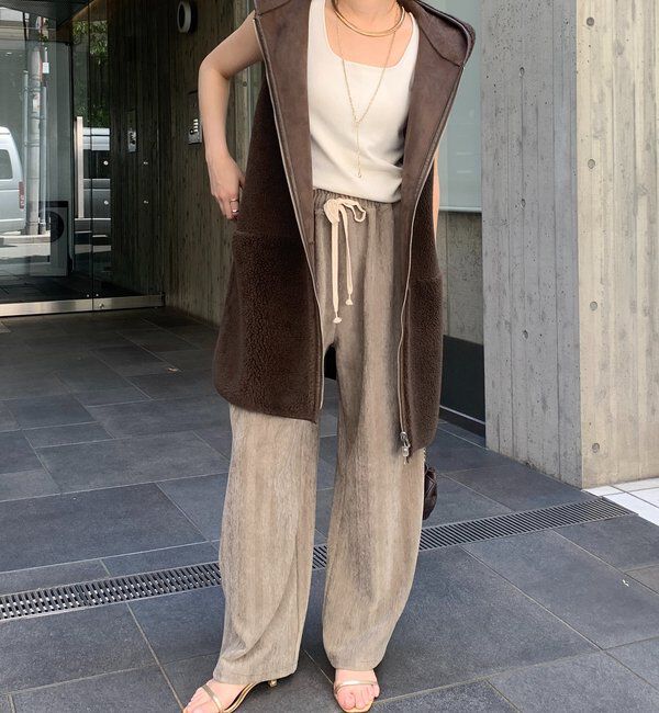  「ヘリンボーンコーデュロイイージーパンツ」|チノ|