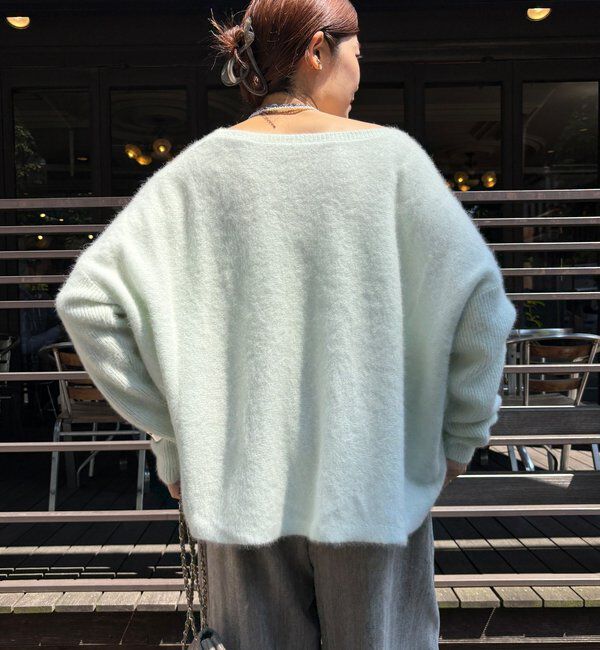  「ファーウールポンチョプルオーバー」|ニット・セーター|