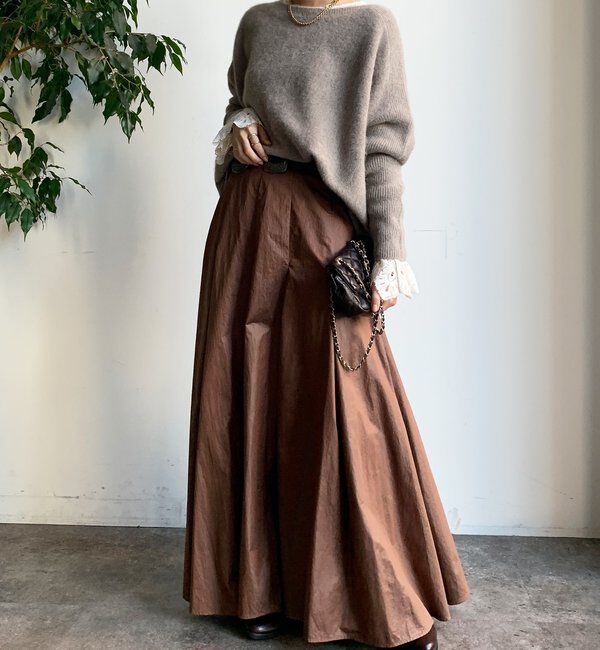  「ファーウールポンチョプルオーバー」|ニット・セーター|