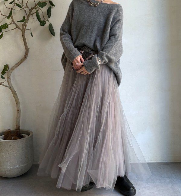  「ファーウールポンチョプルオーバー」|ニット・セーター|