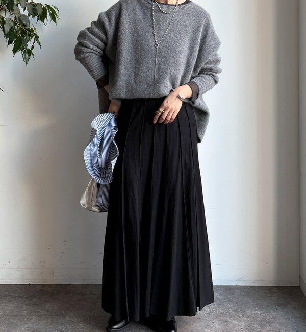  「ファーウールポンチョプルオーバー」|ニット・セーター|