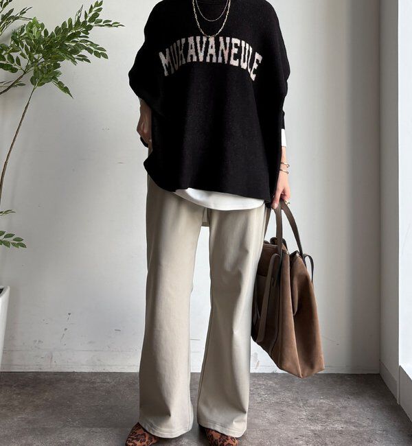  「裏起毛セミフレアイージーパンツ」|チノ|