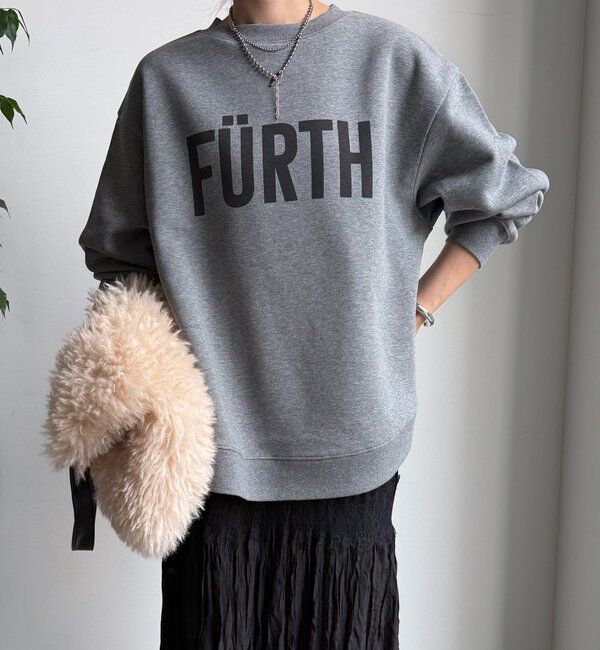  「【WEB限定】裏起毛ヘムラインロゴトップス」|Tシャツ・カットソー|グレー