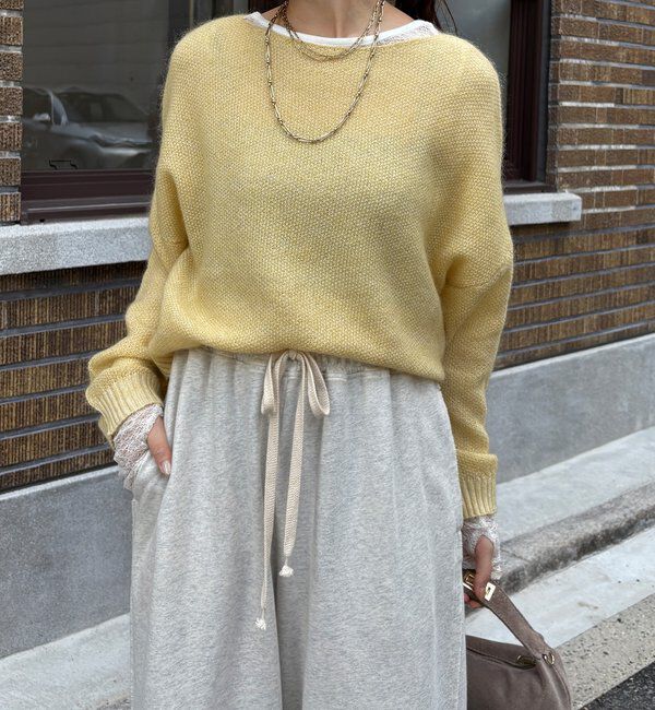  「モヘヤメランジプルオーバー」|ニット・セーター|