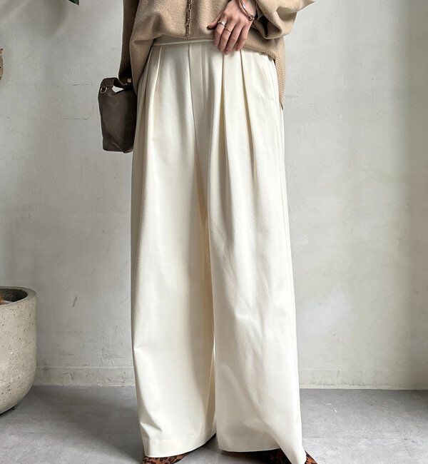  「ウォームタックワイドパンツ」|チノ|