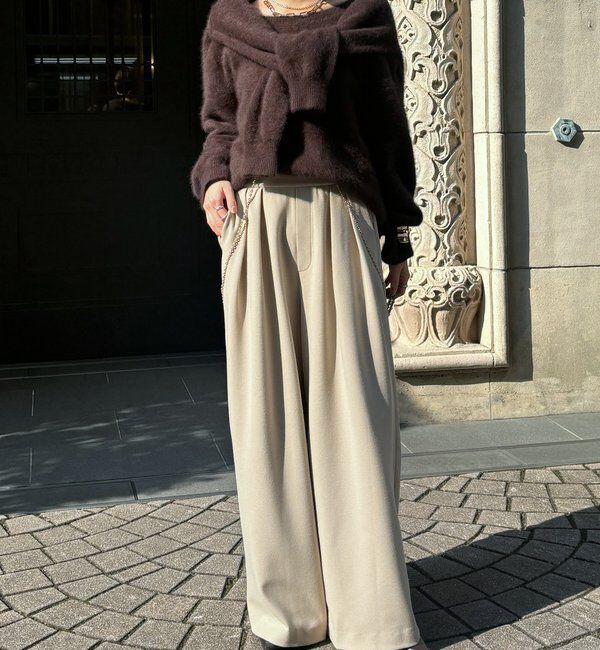  「ウォームタックワイドパンツ」|チノ|