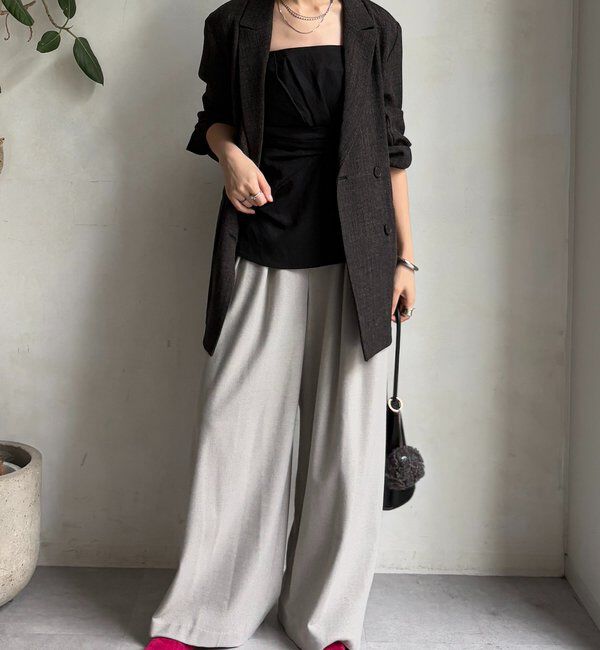  「ウォームタックワイドパンツ」|チノ|