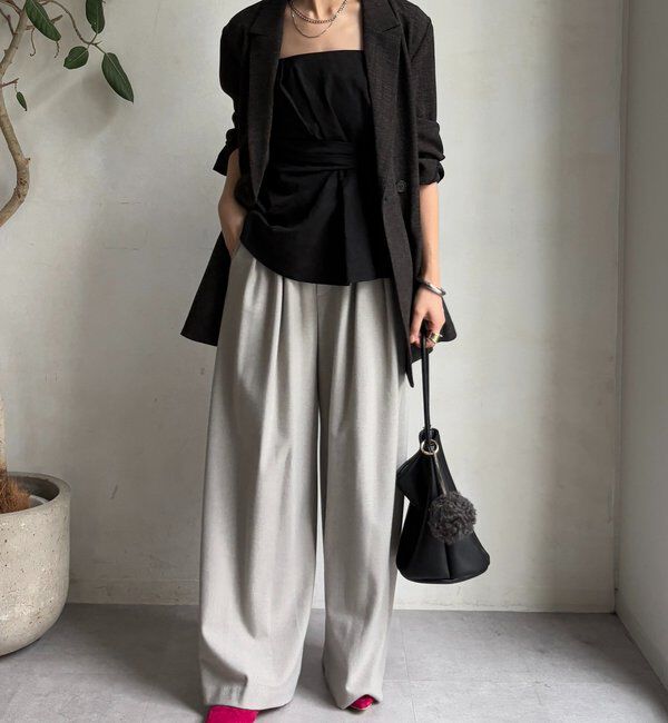  「ウォームタックワイドパンツ」|チノ|