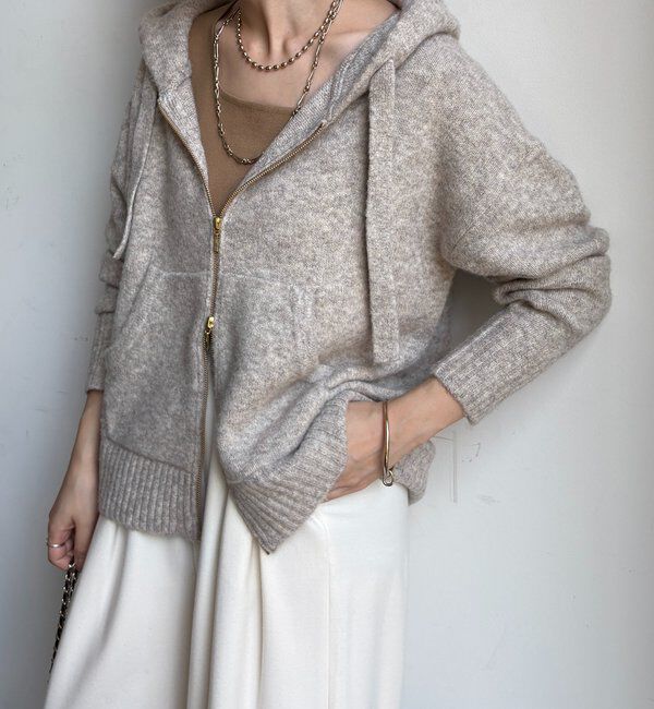  「ホイップヤーンジップフーディー」|カーディガン|