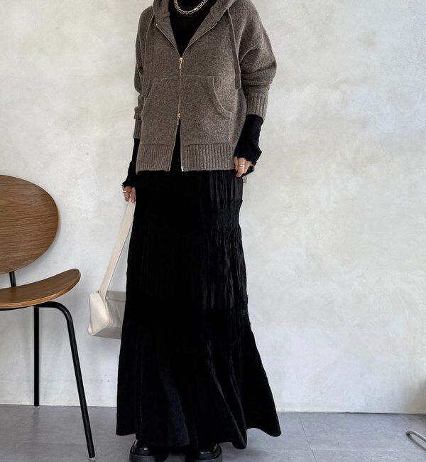  「ホイップヤーンジップフーディー」|カーディガン|