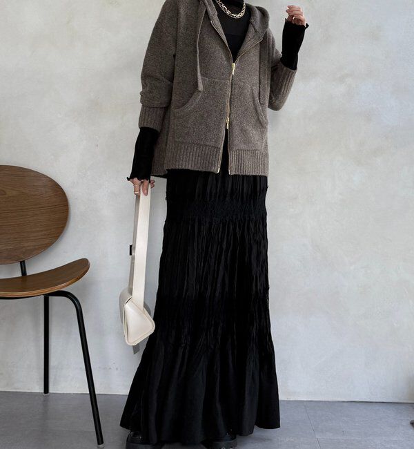  「ホイップヤーンジップフーディー」|カーディガン|