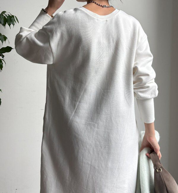  「裏毛裏起毛ヘンリーネックワンピース」|ワンピース|