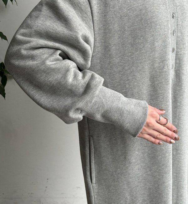  「裏毛裏起毛ヘンリーネックワンピース」|ワンピース|