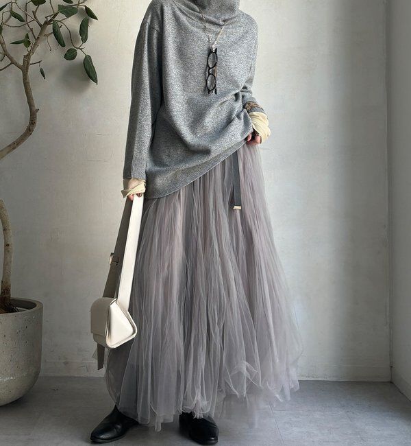  「ウール混タートルチュニック」|ニット・セーター|