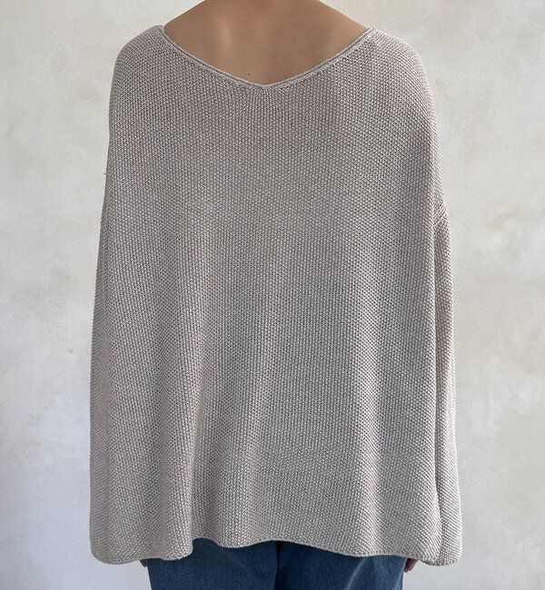  「マーブルヤーン前後2WAYカノコ編みプルオーバー」|ニット・セーター|