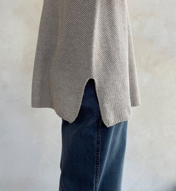  「マーブルヤーン前後2WAYカノコ編みプルオーバー」|ニット・セーター|