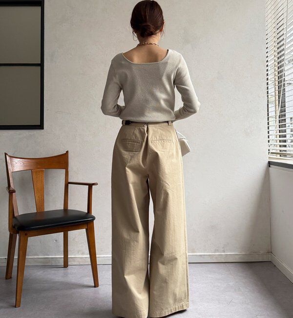  「【REI企画カラーあり】スクエアニットロングスリーブプルオーバー」|ニット・セーター|