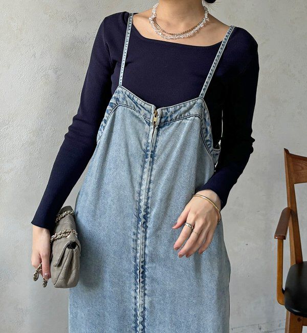  「【REI企画カラーあり】スクエアニットロングスリーブプルオーバー」|ニット・セーター|