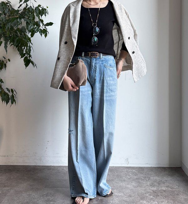  「【REI企画カラーあり】スクエアニットロングスリーブプルオーバー」|ニット・セーター|