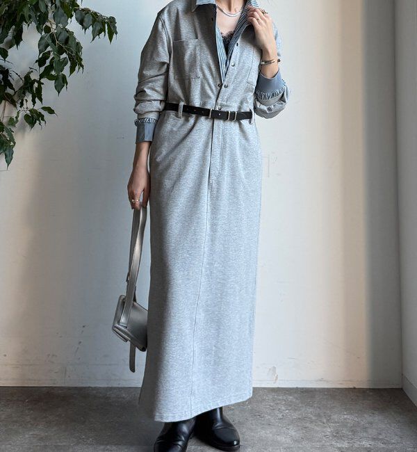  「スウェットワンピース」|ワンピース|グレー