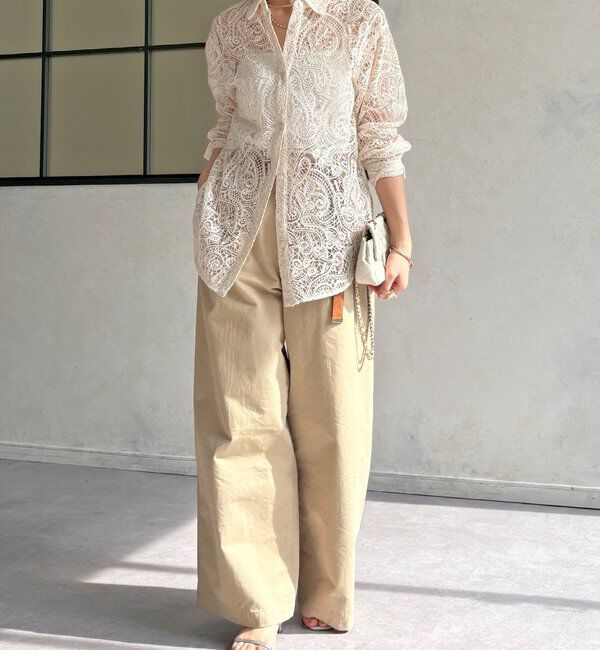  「【WEB限定】ペイズリー柄レースシャツ」|シャツ・ブラウス|